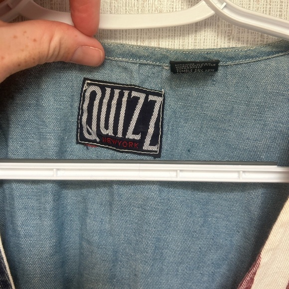 Quizz Vintage Cotton Patriotic Vest Stars and Stripes Size Medium - Picture 2 of 3